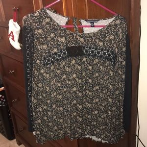 Lace and patterned American Eagle Top